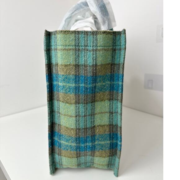Sandro Kasbah Plaid Tote Bag Checked Brushed Virgin Wool Felt Large $370 NWT - Picture 14 of 14